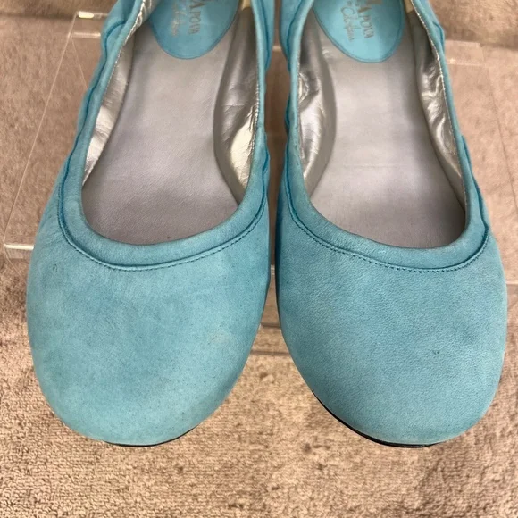 Maria Shariapova Cole Haan Nike Air Corset Lace Up Teal Ballet Flats 10B Preppy - Picture 5 of 12
